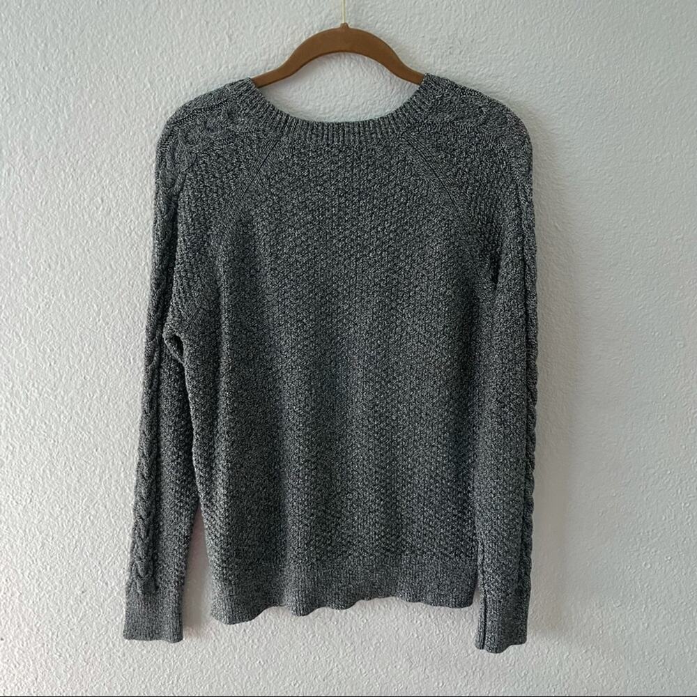 Gap Heather Black Charcoal Sweater Basic Size Med… - image 4
